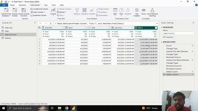 Power Query | M Language | How to add zone, find dates, find current datetime, convert filetime. смотреть онлайн