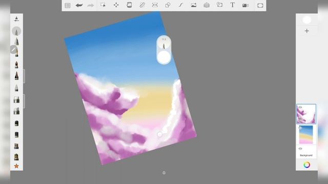 Relaxing Cloudy Sky/ Digital Painting/ Sketchbook Pro смотреть онлайн