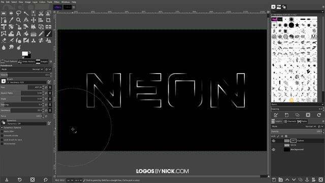Create Glowing Neon Text with GIMP смотреть онлайн