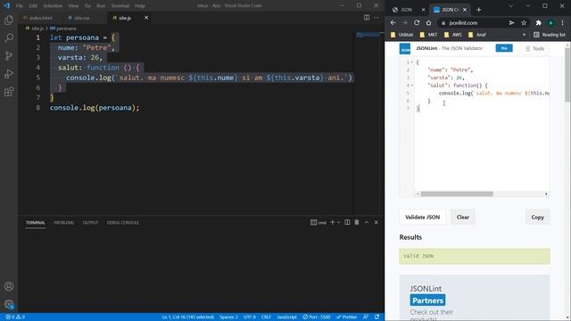 JS EP.40. Cum lucram cu formatul JSON in Javascript смотреть онлайн