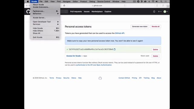 Creating a Personal Access Token for Xcode смотреть онлайн
