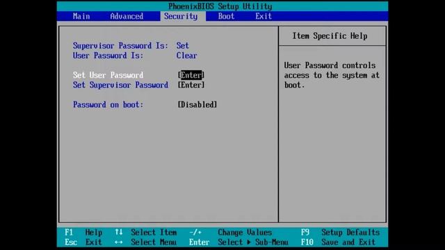SETUP BIOS BOOT ON PASSWORD смотреть онлайн
