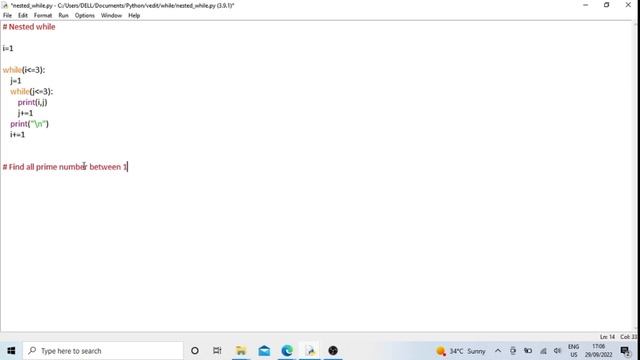 Python nested While - beginner's tutorial. смотреть онлайн