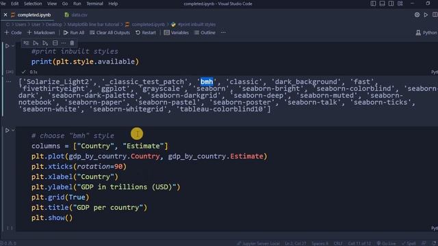 Matplotlib tutorial for line plot and bar chart | Matplotlib plot CSV смотреть онлайн