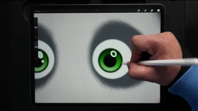 How To Color Sketches In Procreate w/o Using Outlines...Panda Edition! смотреть онлайн