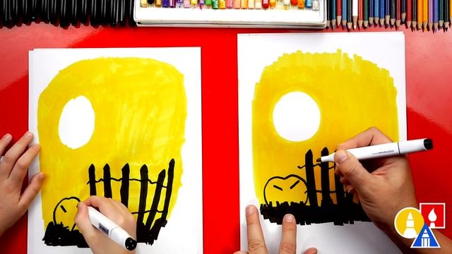 How To Draw A Spooky Halloween Night - Silhouette смотреть онлайн