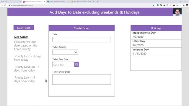 Power Apps Date Calculations for Business Days смотреть онлайн
