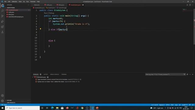 if else if ladder | Java Tutorial for beginners in Hindi | Program to find grade of student смотреть онлайн