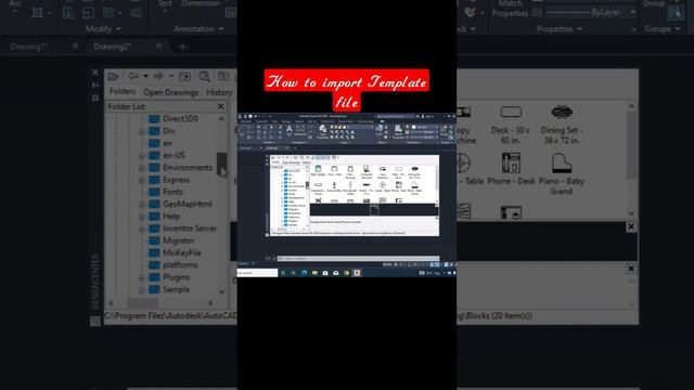 AutoCAD me Template kaise import kare bed, chairs,table смотреть онлайн