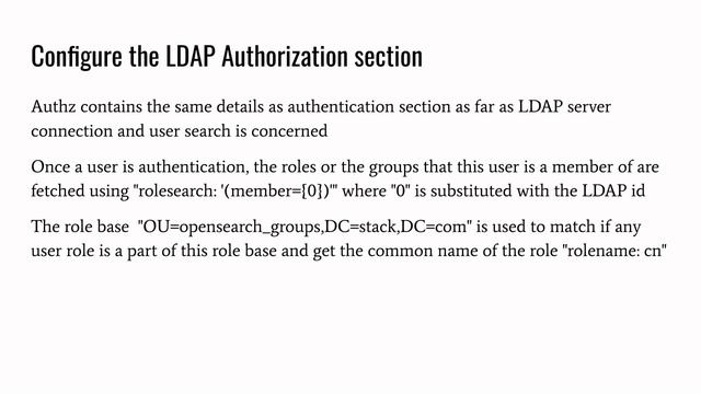 How to Integrate Opensearch with LDAP for authentication and authorization смотреть онлайн