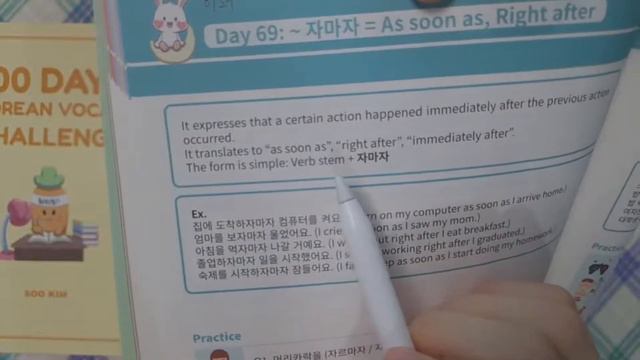 Day 69: -자마자 As soon as, Right after | 100 Days Korean Grammar Challenge | Soo and Carrots 🐰🥕 смотреть онлайн