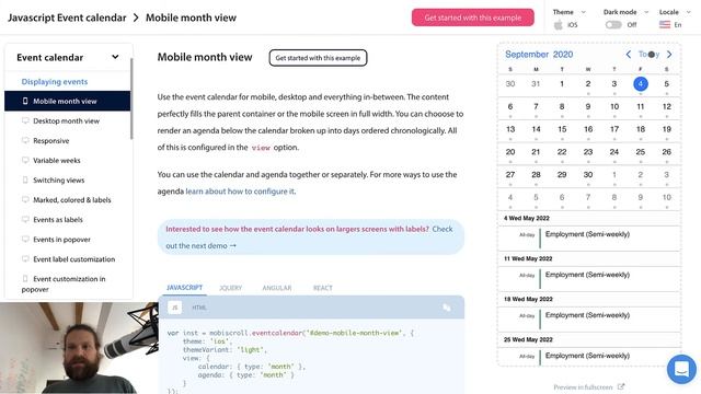 Event calendar week view, labels and popover event list смотреть онлайн