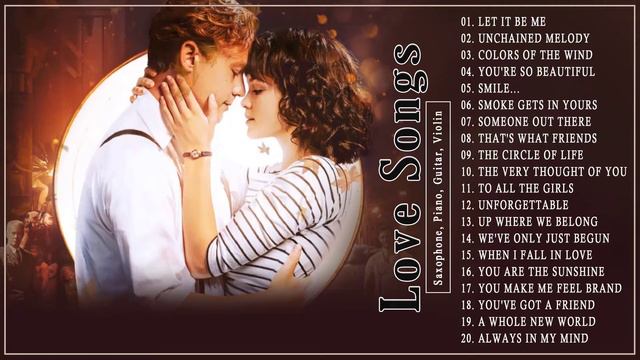 Top 100 Instrumental Love Songs Collection  Saxophone, Piano, Guitar, Violin Love Songs Instrumenta