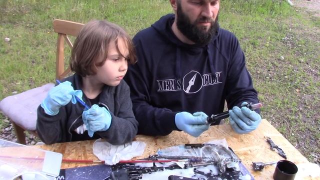 Как чистить ружьё. Вепрь ВПО 205-03. Чистящая пена Neo Elements. смотреть онлайн