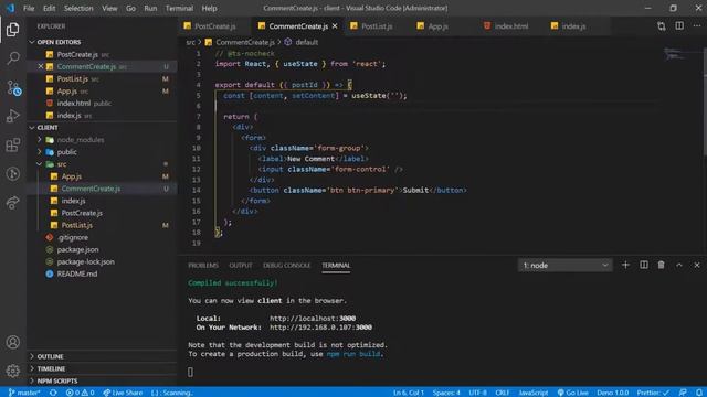 Create functional Component in React and Integrate with Node Microservice | Part 9 смотреть онлайн