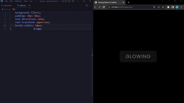Glowing Button Animation | Hover Button CSS смотреть онлайн