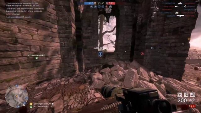 Battlefield 1: killing machine gun ( LMG) Conquest PC Gameplay смотреть онлайн