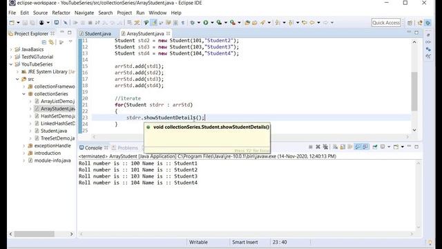 ArrayList in Java (Hindi) | Java collection framework смотреть онлайн