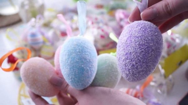 Пасхальный декор. Яйца из пенопласта