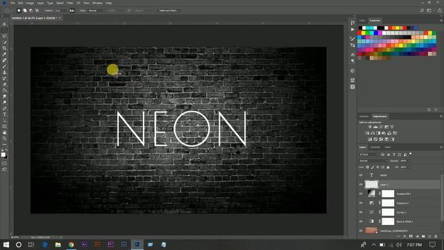 Photoshop Tutorial : Easiest Way To Create Neon Light Text Effect in Photoshop - PSD смотреть онлайн