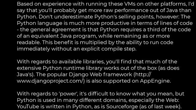 Python :Choosing Java vs Python on Google App Engine(5solution) смотреть онлайн