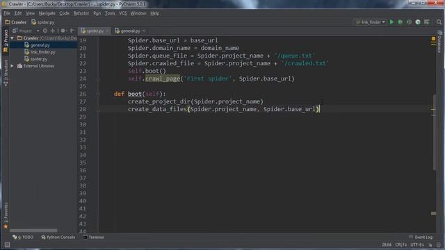 Python Web Crawler Tutorial 10 Booting Up the Spider смотреть онлайн