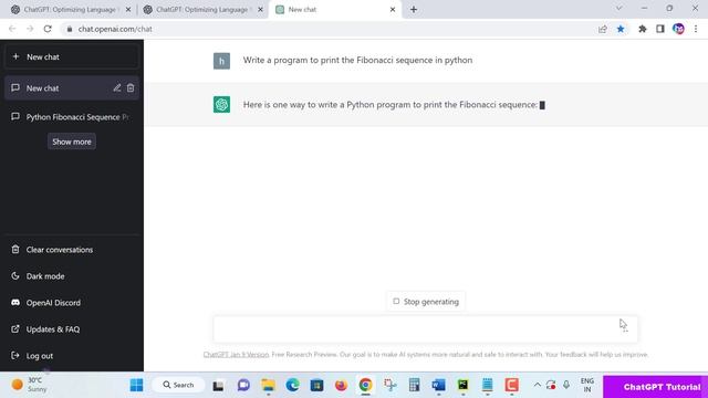 Python - Chat GPT + Python Programming - Fibonacci sequence смотреть онлайн