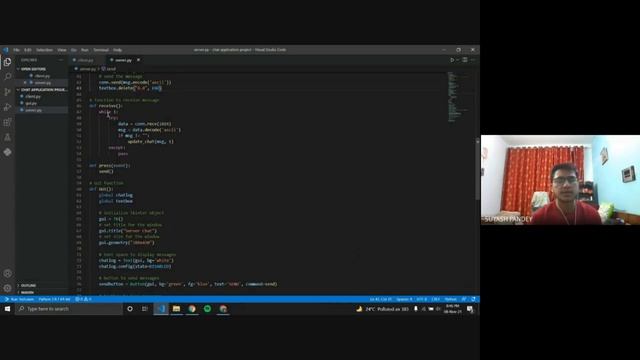 Simple Chat GUI using Python | Tkinter and Socket Modules By: Suyash Pandey смотреть онлайн