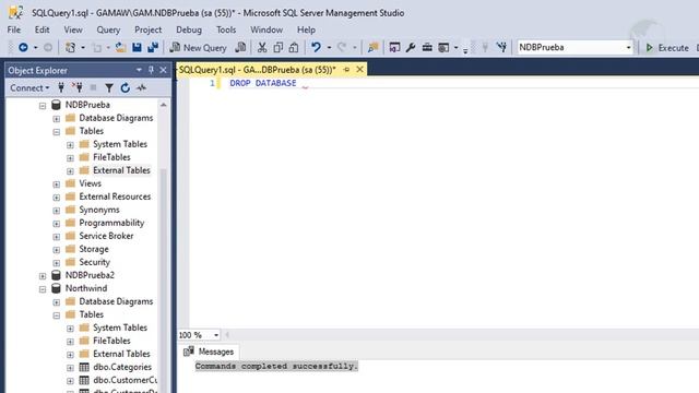 Eliminar base de datos y tablas en SQL Server смотреть онлайн