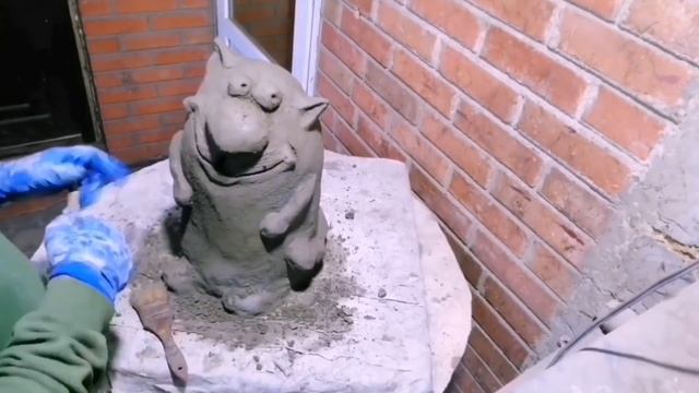 Простой Способ Сделать Котика Из Цемента Своими Руками.cement cat.gato de cemento смотреть онлайн