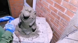Простой Способ Сделать Котика Из Цемента Своими Руками.cement cat.gato de cemento