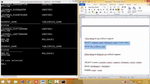 Demo Rollback Segment смотреть онлайн