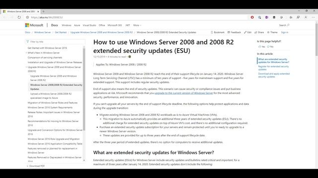 Windows Server 2008 End of Support: How to Get Extended Security Updates смотреть онлайн