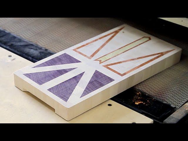 Making a "Newfoundland and Labrador flag" end grain cutting board смотреть онлайн