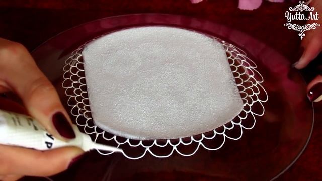 Обратный декупаж тарелочки. Мастер-класс от Ютты Арт. Декор в технике декупаж для начинающих | DIY смотреть онлайн