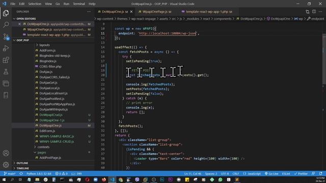 REACT IN WORDPRESS - LEARN WPAPI PART - 1 - BASICS - DISPLAY DATA ON PAGE TEMPLATE FROM WP W/ REACT смотреть онлайн