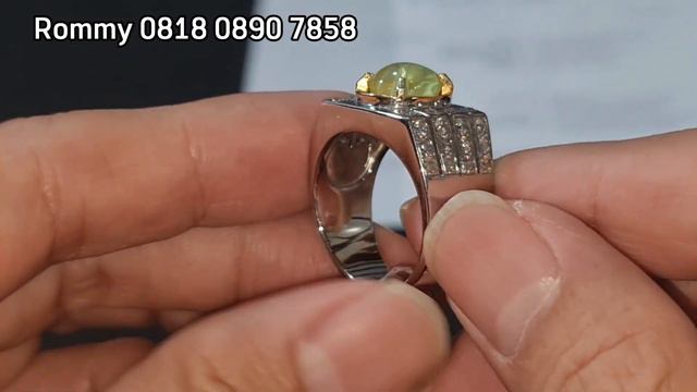 cat's eye Chrysoberyl❗4.47ct❗Srilanka❗Ring Gold Diamond❗Rommy 0818 0890 7858 смотреть онлайн