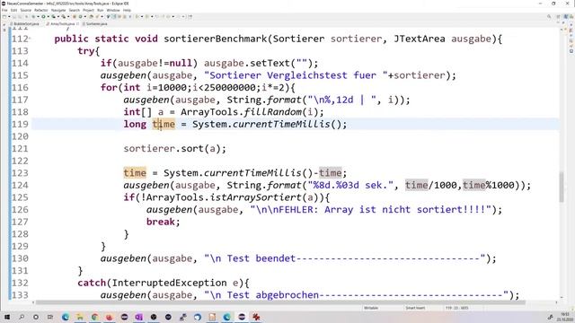 Theorie 2 2.3 Benchmarktest für Sortierverfahren смотреть онлайн
