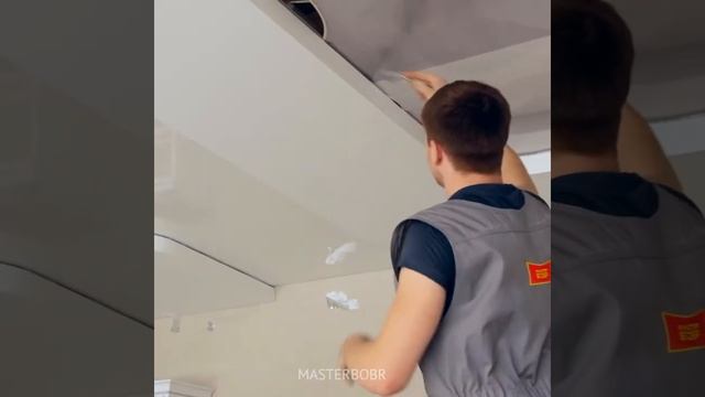 Двухуровневый натяжной потолок с фотопечатью и подсветкой смотреть онлайн