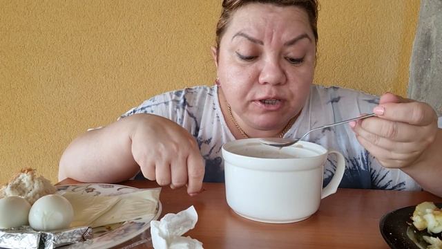 МУКБАНГ? НАЖРАЛАСЬ КАК ВСЕГДА? ЗАВТРАК ПО РУССКИЙ ?MUKBANG ? For Breakfast?no Asmr#mukbang#мукбанг