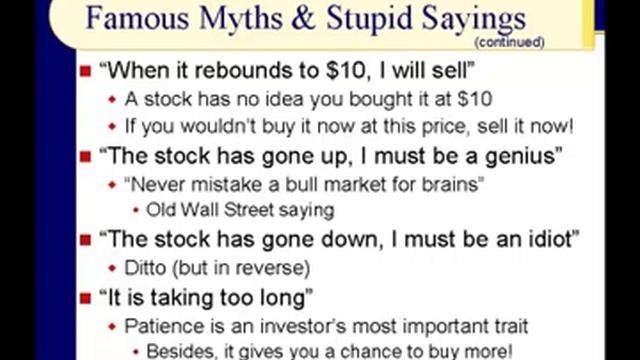 BUS121 Chapter 12 - All Stars of Investing; Famous Myths & Stupid Sayings - Slides 48 to 59 - Su18 смотреть онлайн