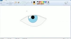 Как нарисовать глаз в программе Paint