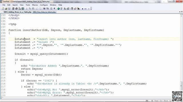 Website Design with PHP & MYSQL - 084 - PHP With MySQ - Adding Rows To A Table смотреть онлайн