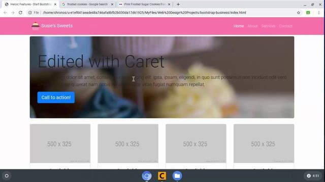 Web Design on a Chromebook - Part 3 - Inserting Images into Our Bootstrap Template смотреть онлайн