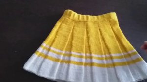 Юбка детская "Лимончик" - Клиньевая с ложной бантовой складкой / Экспресс МК/