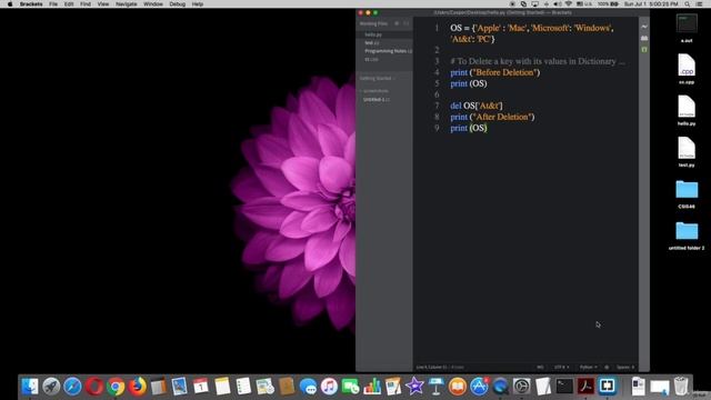 51 Delete a Value in Dictionaries смотреть онлайн
