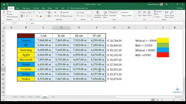 Excel Praktiki tapşırıqlar , Modul#8 - Cavab#5 | Excel practise | Excel pratiği | Практика в Excel смотреть онлайн