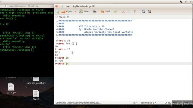 Global and Local Variable in TCL : NS2 Tutorial # 10 смотреть онлайн