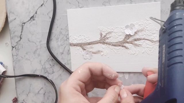 Мастер-класс по холсту «Веточка сакуры» смотреть онлайн