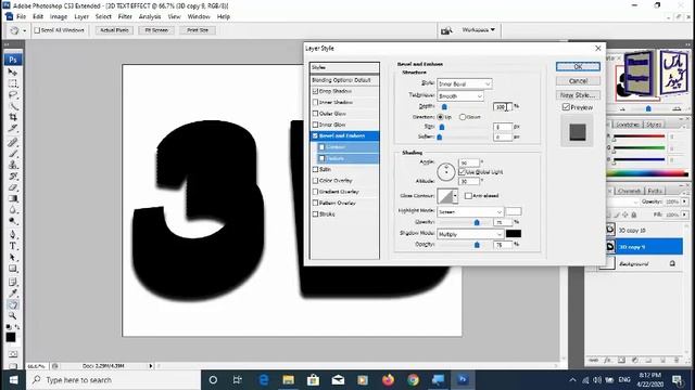 Lesson 8 Adobe Photoshop cs3 3D Text Effect Adobe Photoshop in Urdu смотреть онлайн